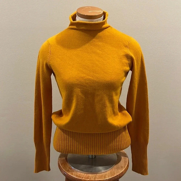 French Connection - Mock Neck Long Sleeve Sweater - Rust Orange Color - Size XS - Picture 1 of 8
